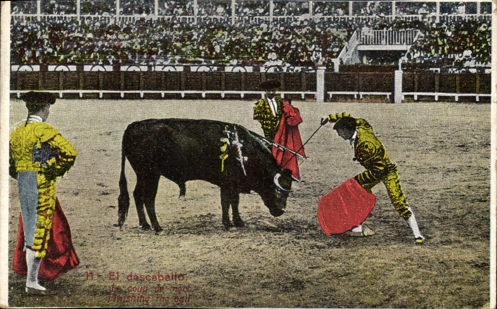 Vintage Postcard Bullfight Bullfight el dascabello