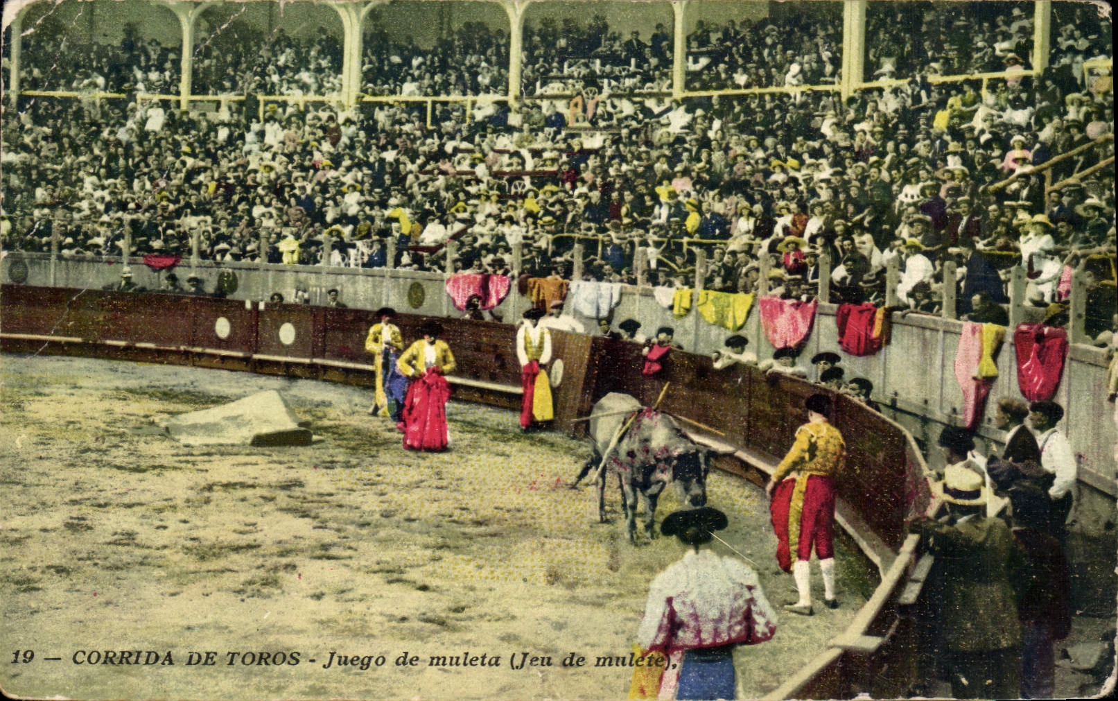 Vintage Postcard Bullfight Bullfight Juego of muleta