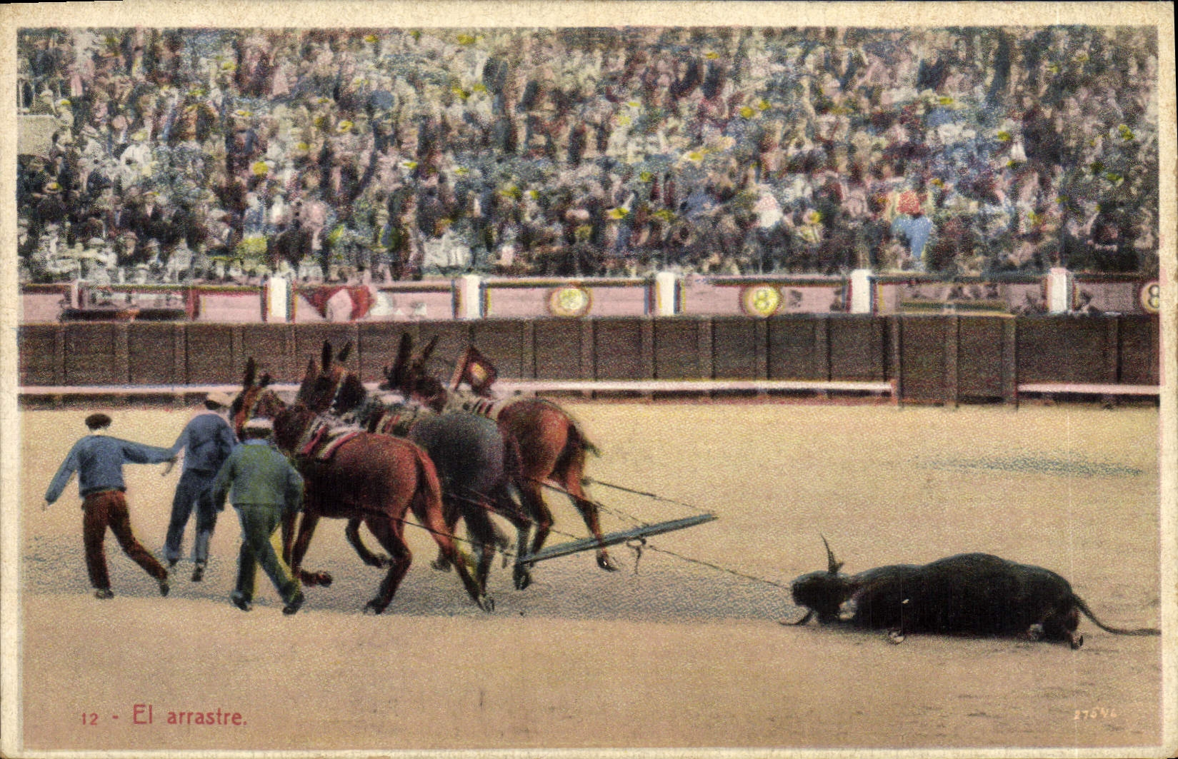 CPA Corrida Course de taureaux El arrastre