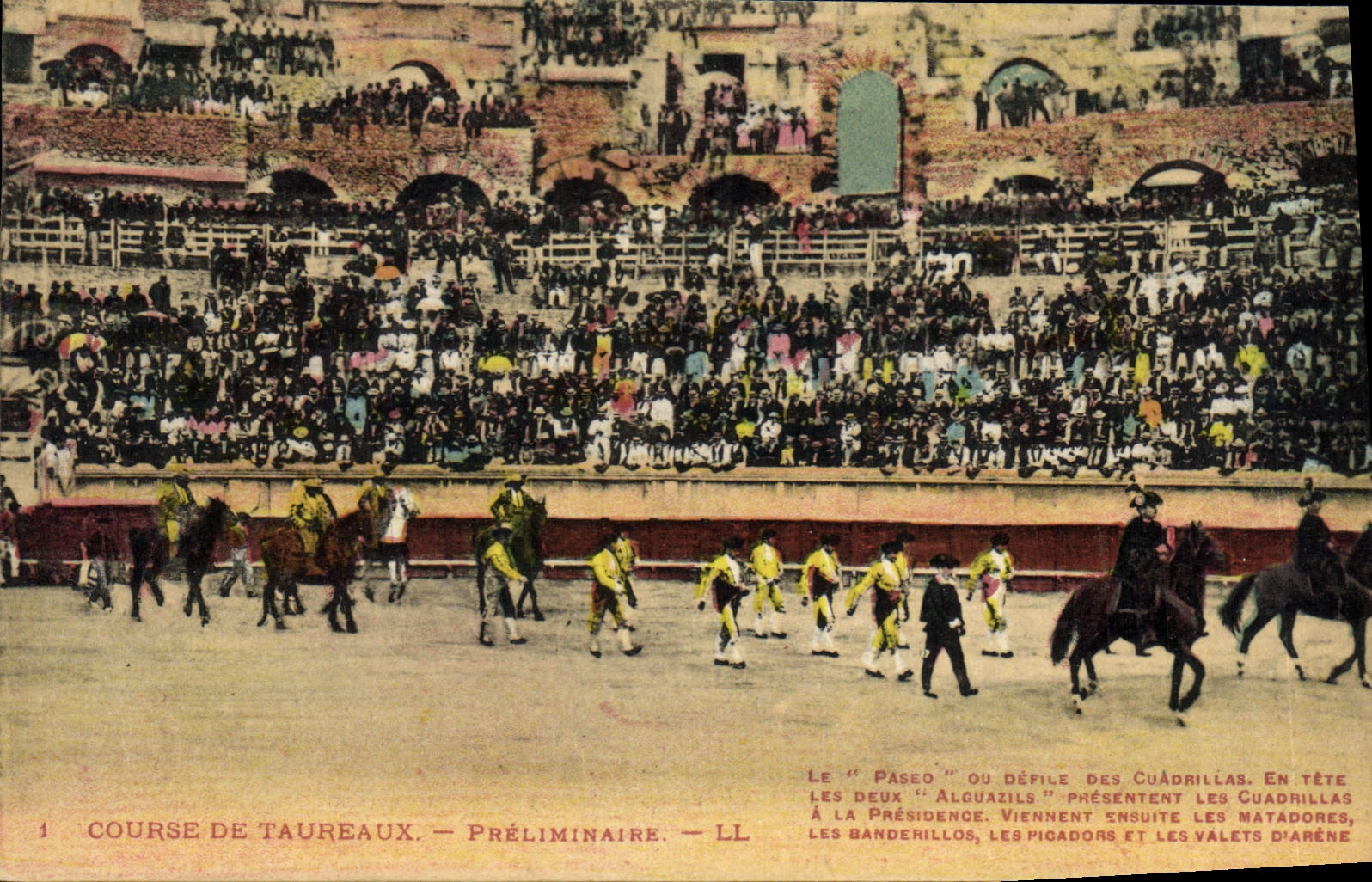 CPA Corrida Course de taureaux Preliminaire