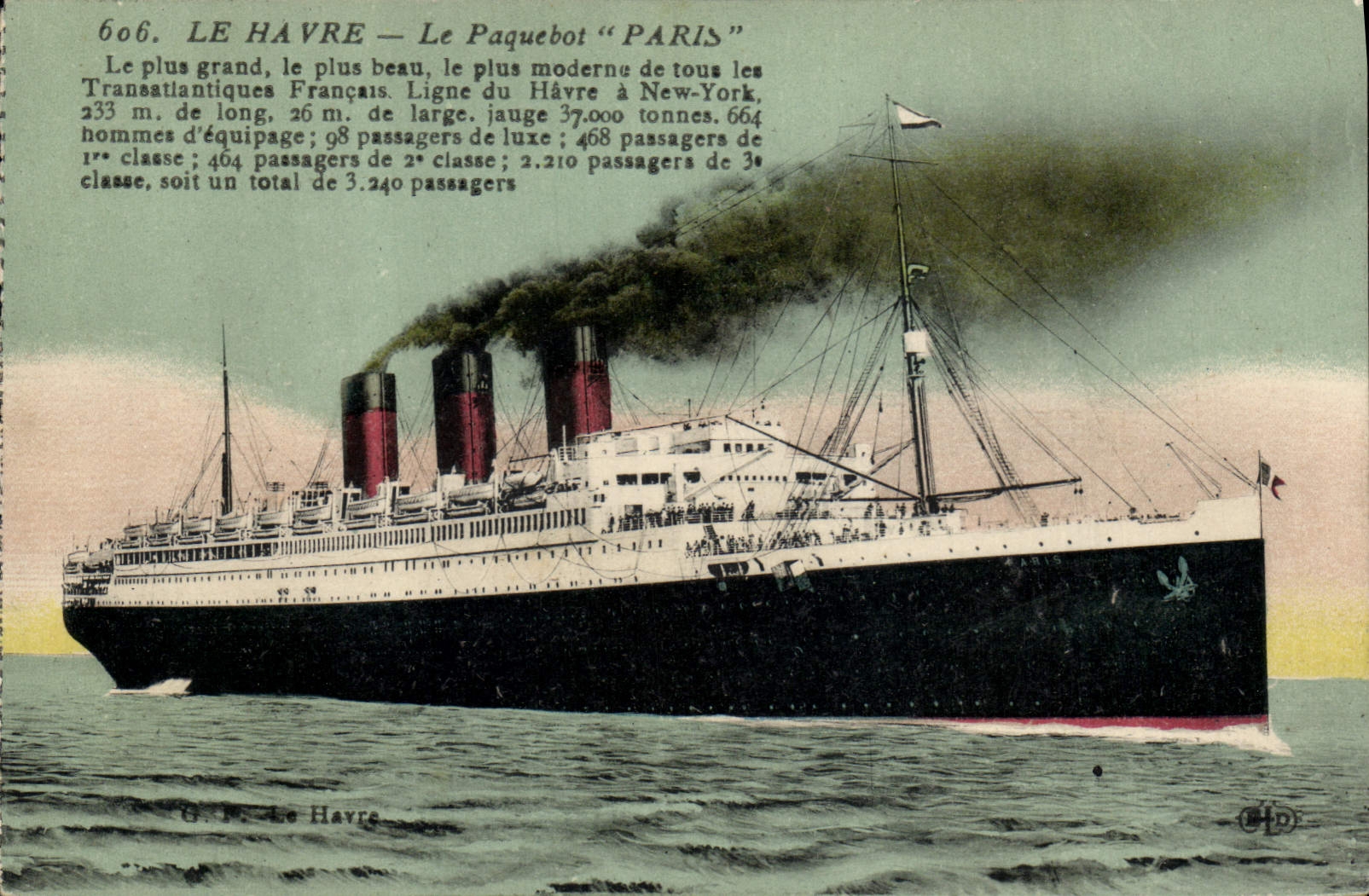 CPA Bateau Paquebot Paris 