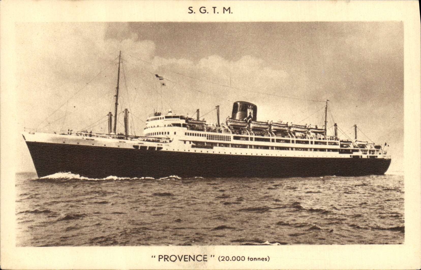 CPA Bateau Paquebot SGTM Provence 