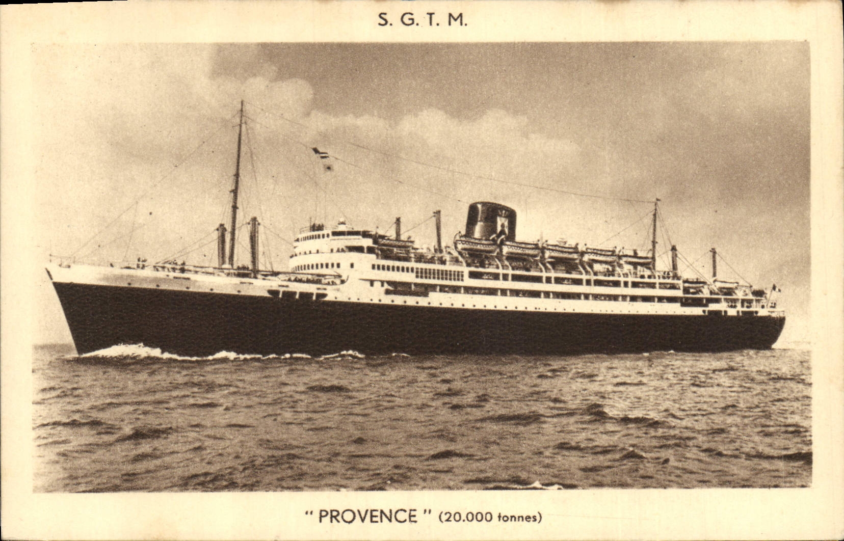 CPA Bateau Paquebot SGTM Provence 