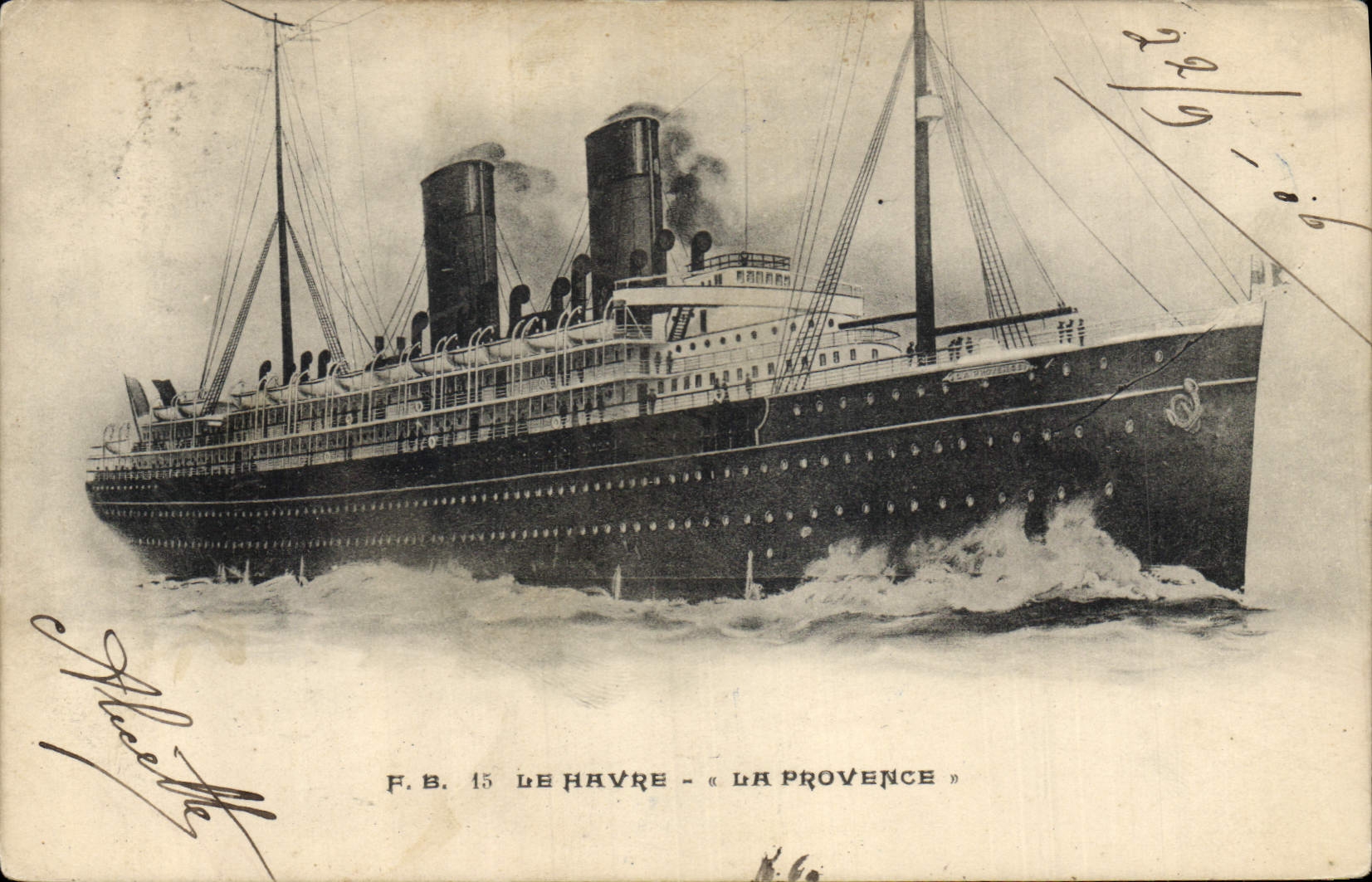 CPA Bateau Paquebot La Havre La Provence 