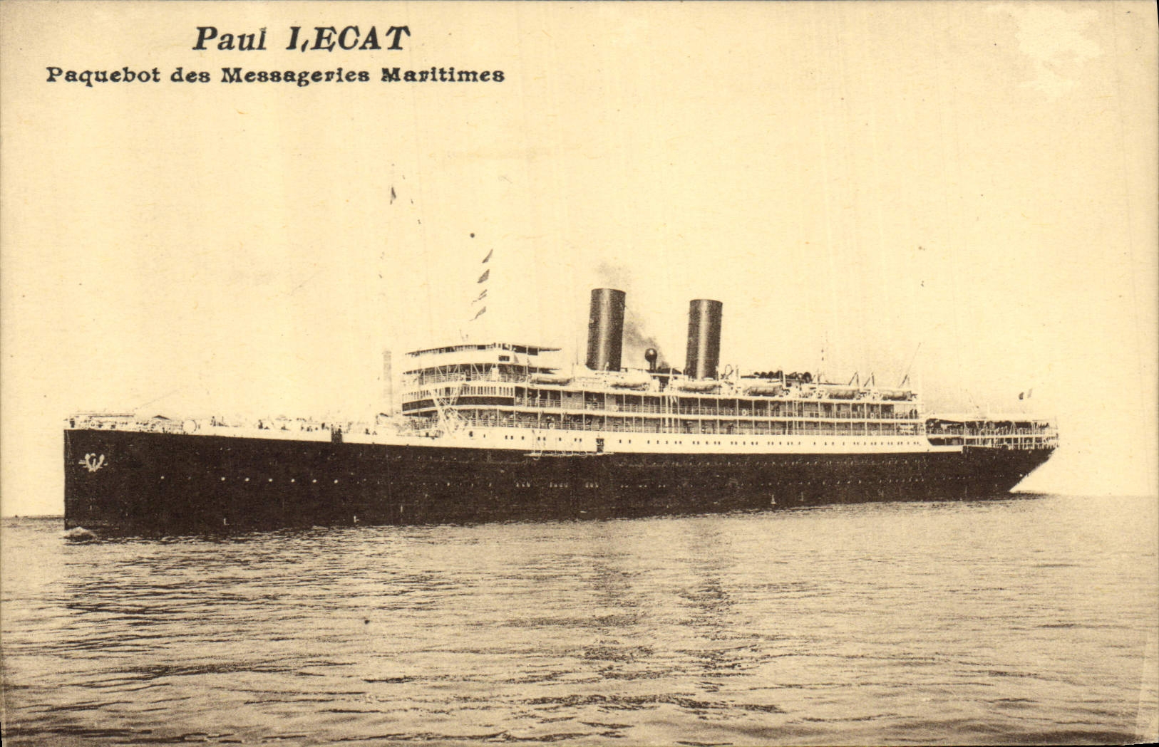 CPA Bateau Paquebot Paul Lecat Messageries Maritimes