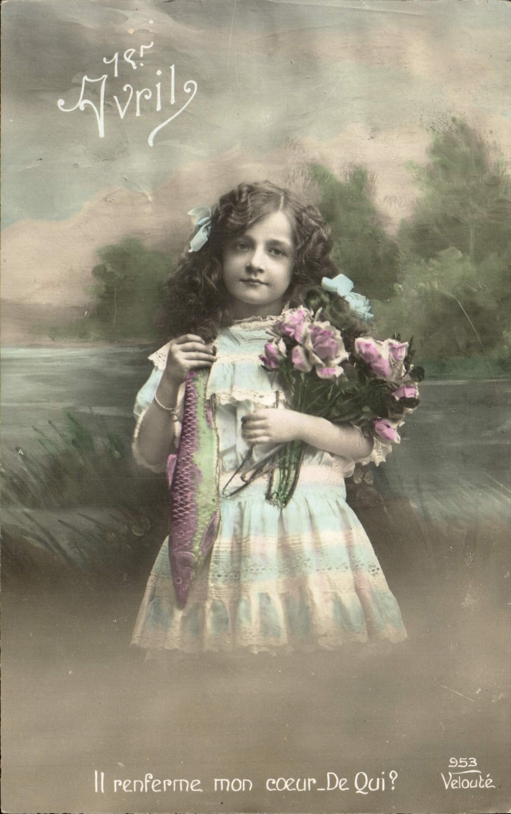 CPA Fantaisie Paques 1er Avril Enfant 