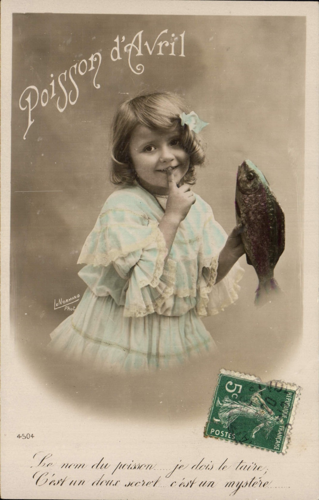 CPA Fantaisie Paques 1er Avril Enfant 