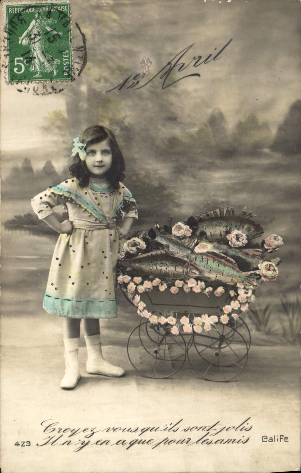 CPA Fantaisie Enfant Poussette 