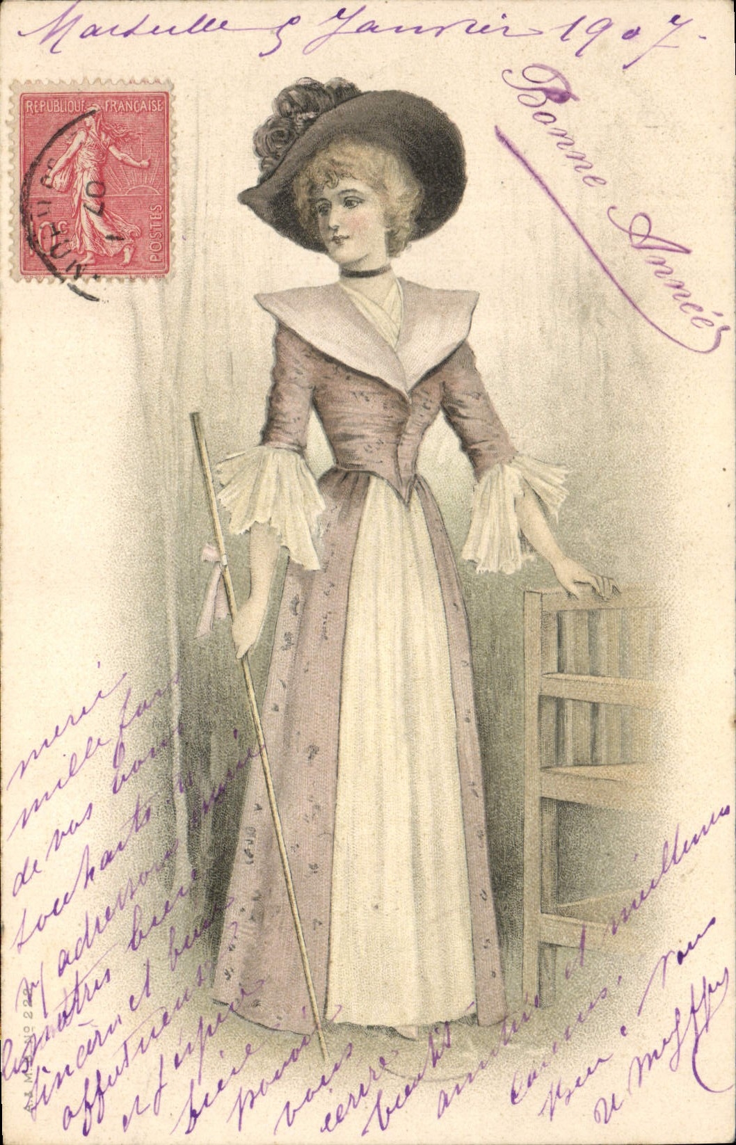 CPA Fantaisie Illustrateur Femme