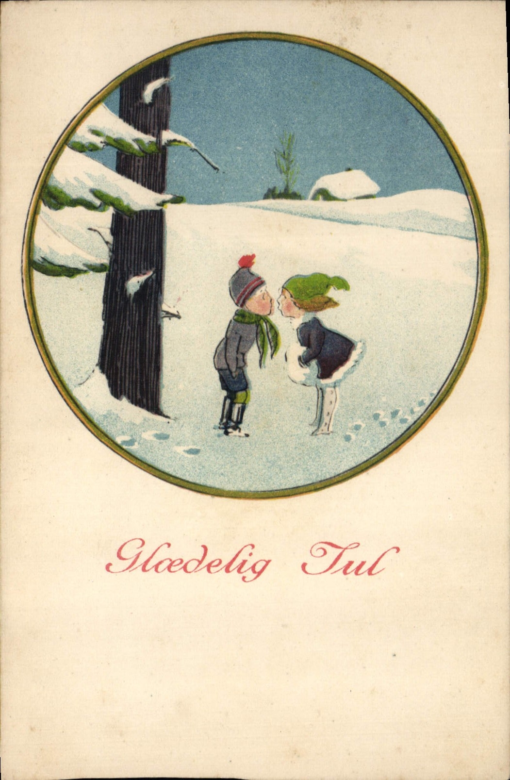 CPA Fantaisie Illustrateur Enfants dans la neige