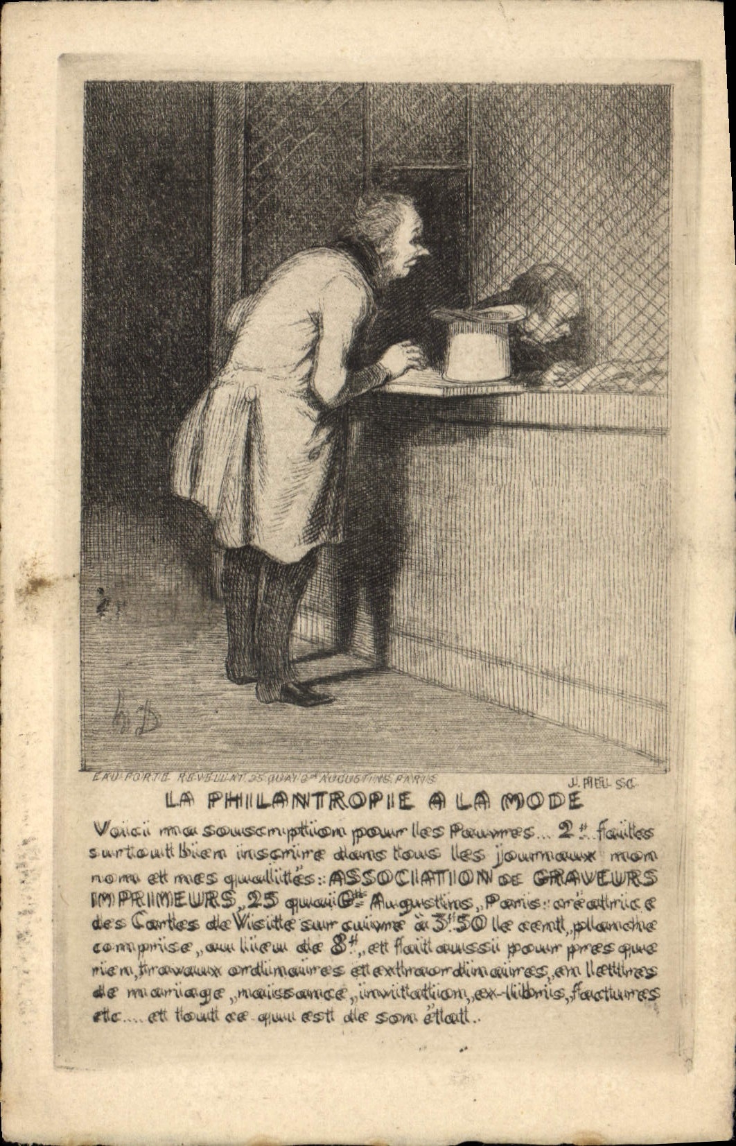 CPA Fantaisie Illustrateur La philanthropie a la mode