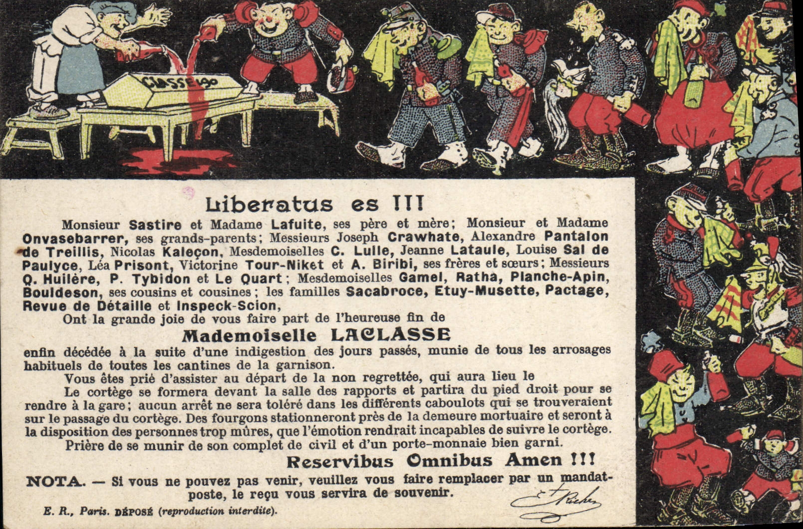 CPA Fantaisie Illustrateur Liberatus es III