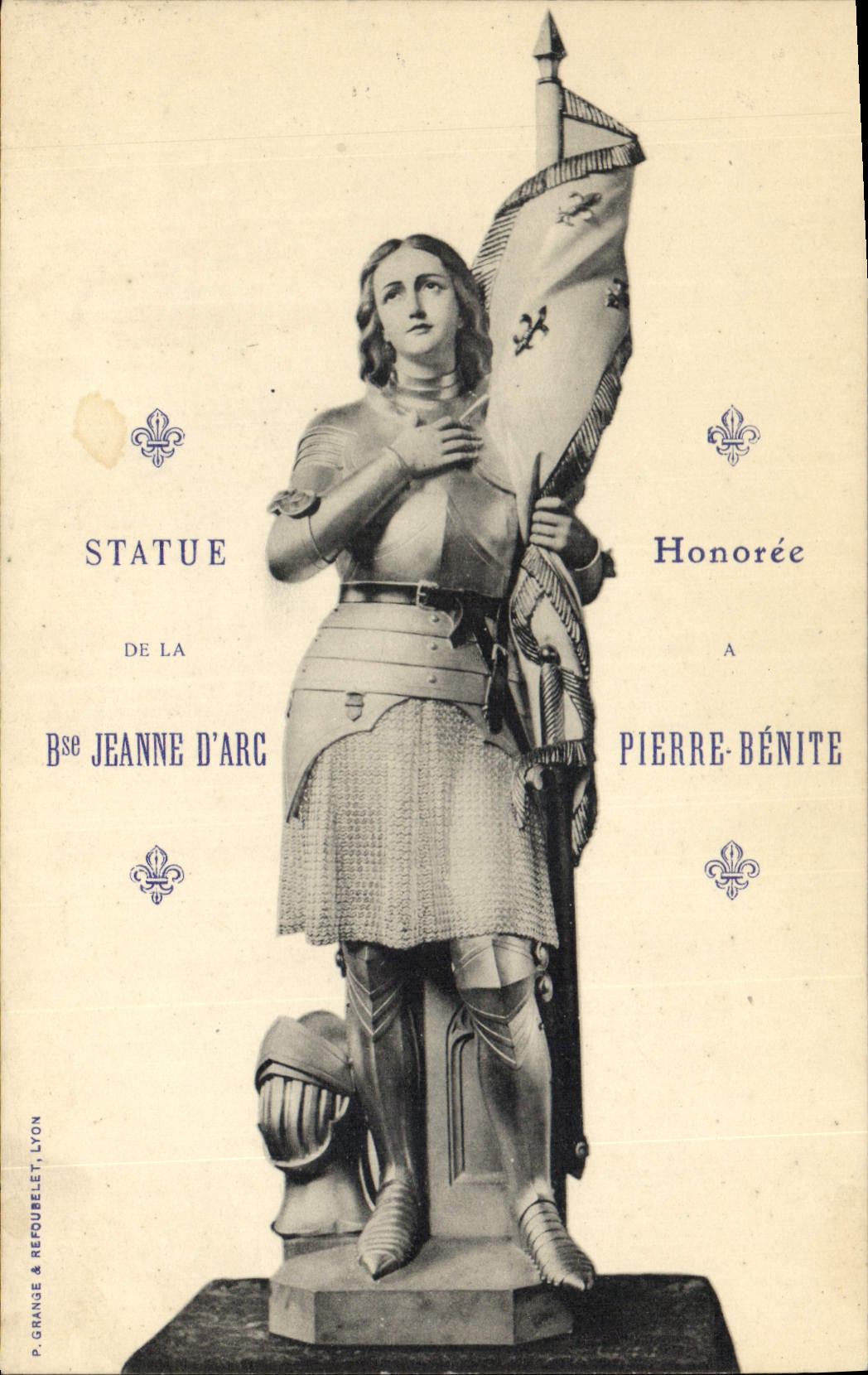 CPA Jeanne d'Arc Statue Pierre Benite 