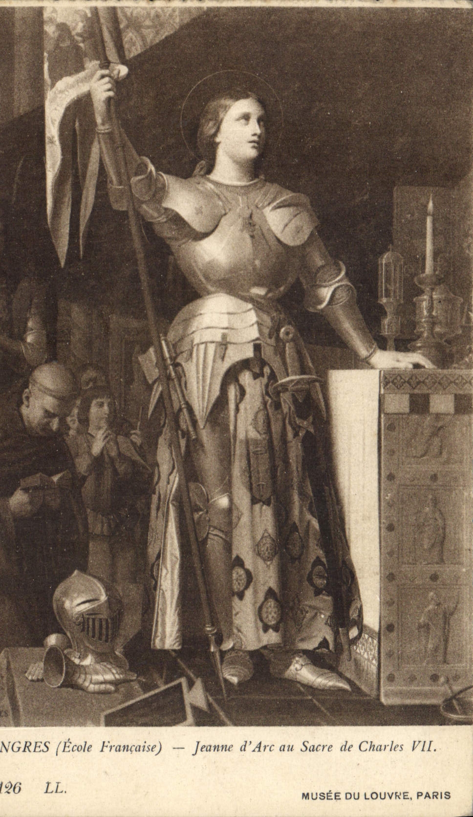 CPA Jeanne d'Arc au sacre de Charles VII Musee du Louvre Paris Ingres 