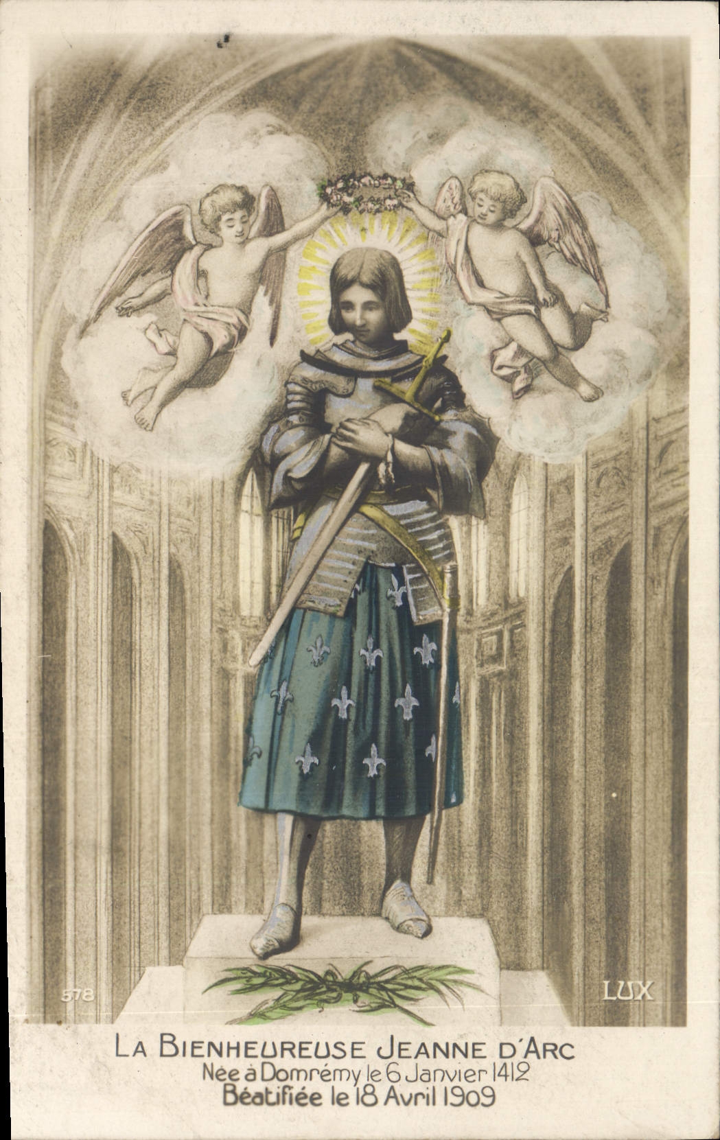 CPA Jeanne d'Arc La bienheureuse Nee a Domremy 