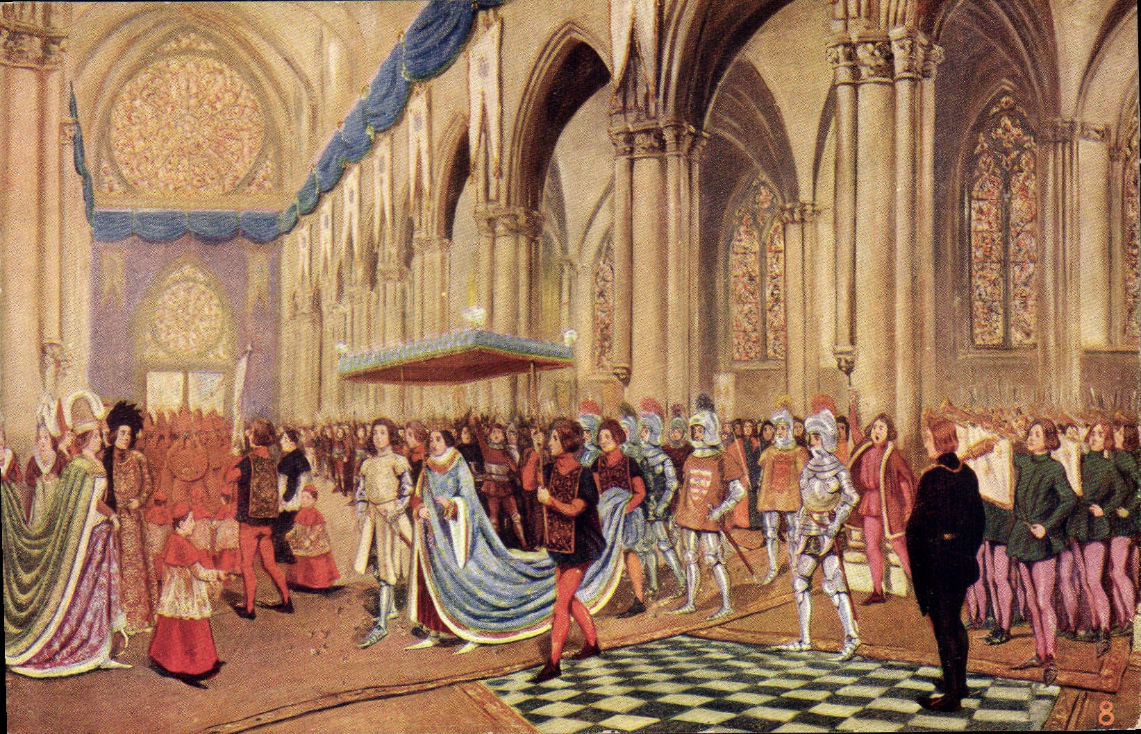 CPA Jeanne d'Arc Apres la ceremonie du sacre de Charles VII dans la cathedrale de Reims