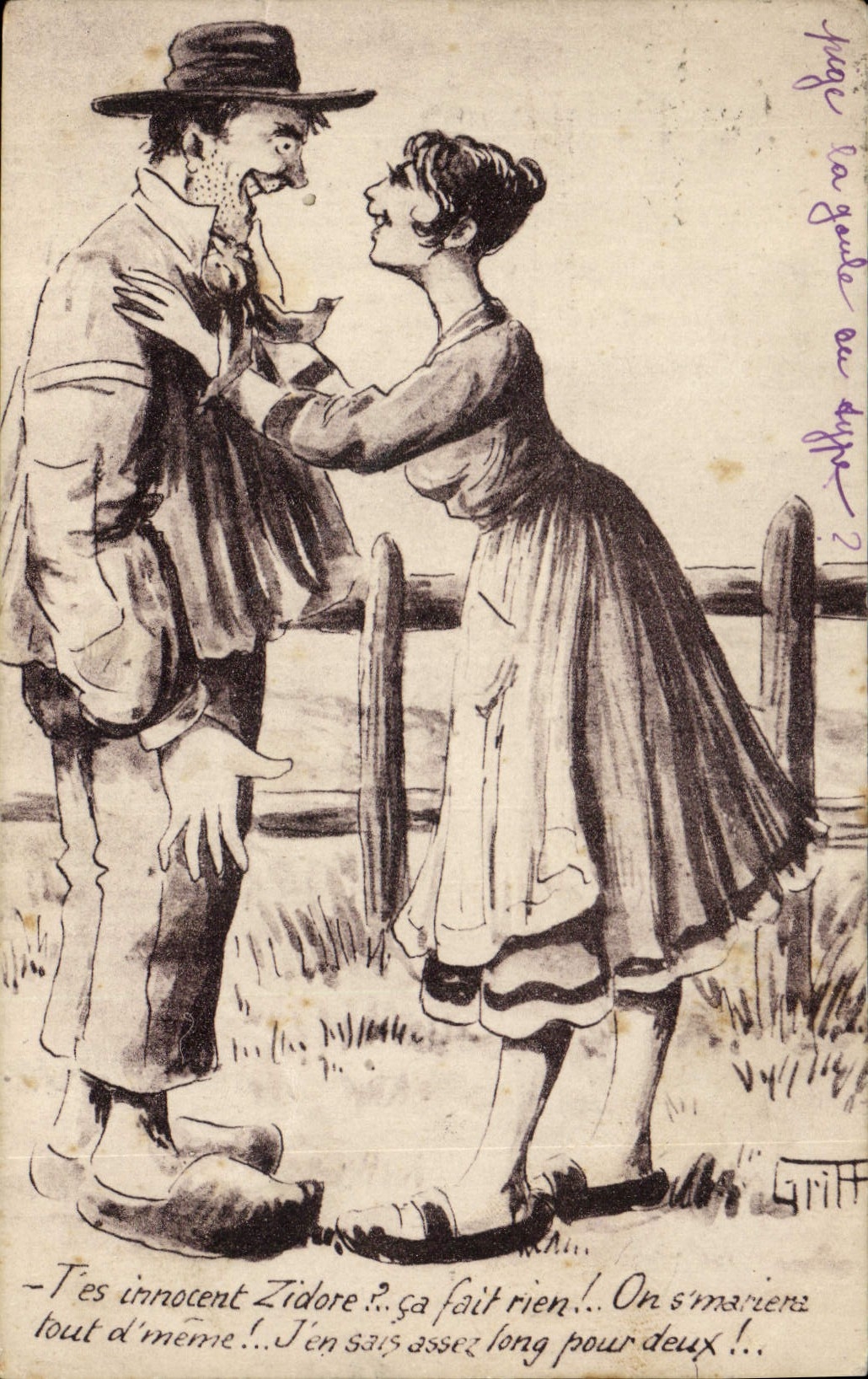 Postal Fantasia Ilustrador Griff Folclore