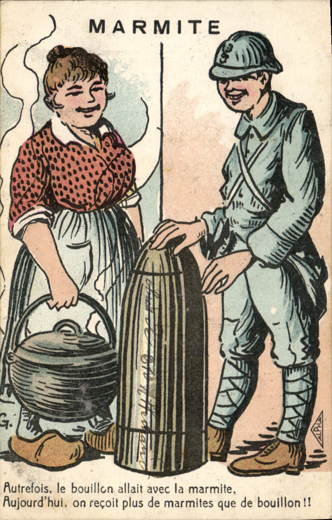 CPA Fantaisie Illustrateur Griff Marmite Militaria