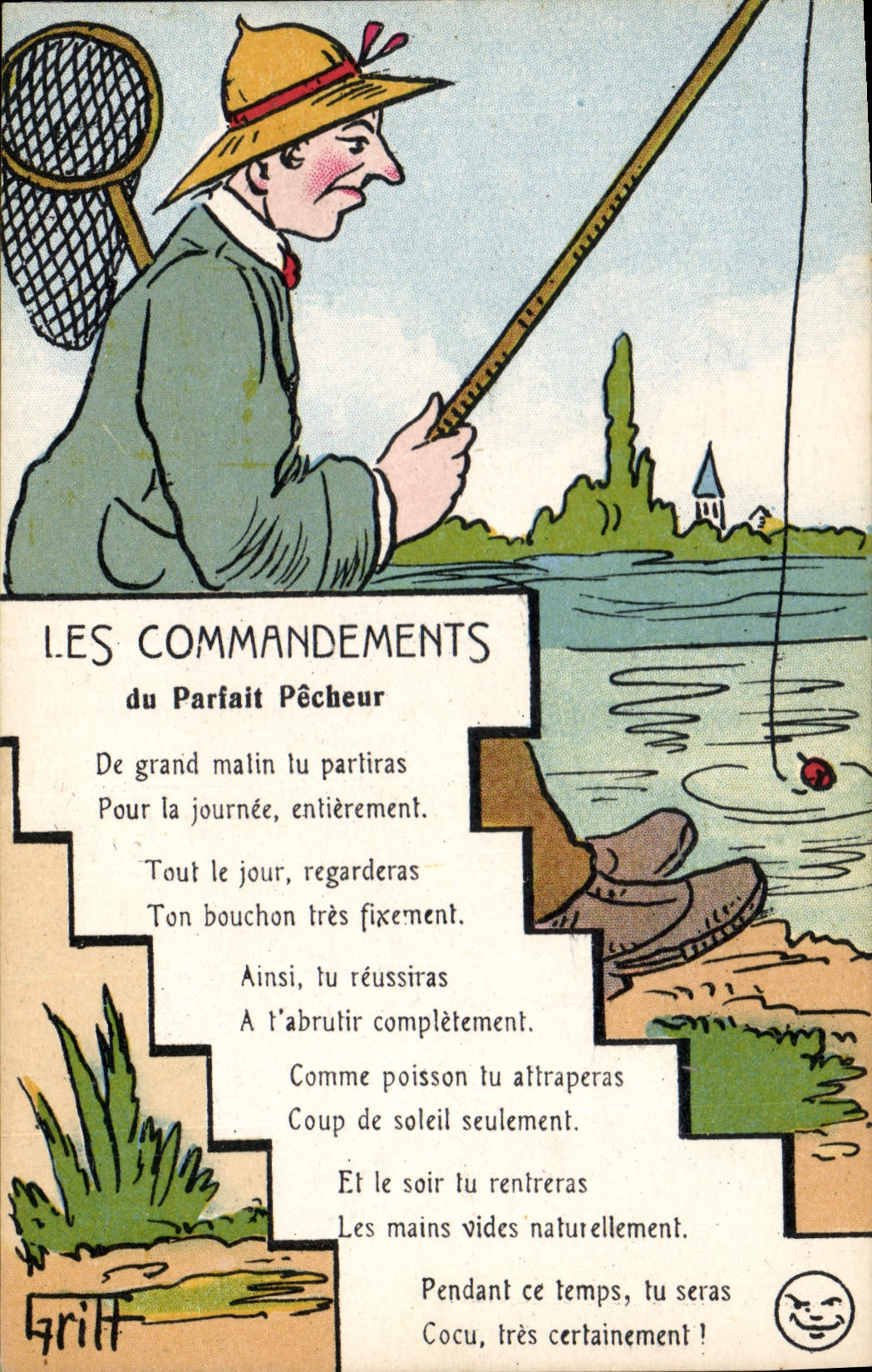 CPA Fantaisie Illustrateur Griff Les commandements du parfait pecheur 