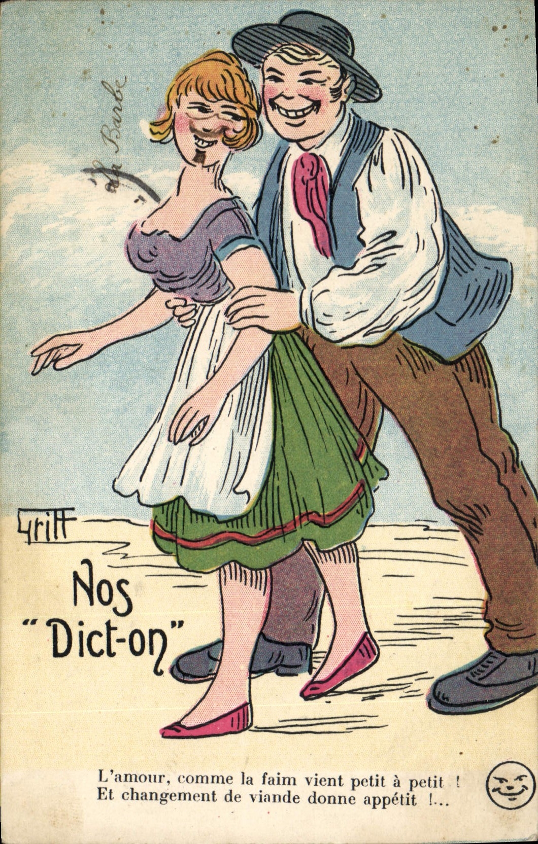 Postal Fantasia Ilustrador Griff Nuestro Dict él