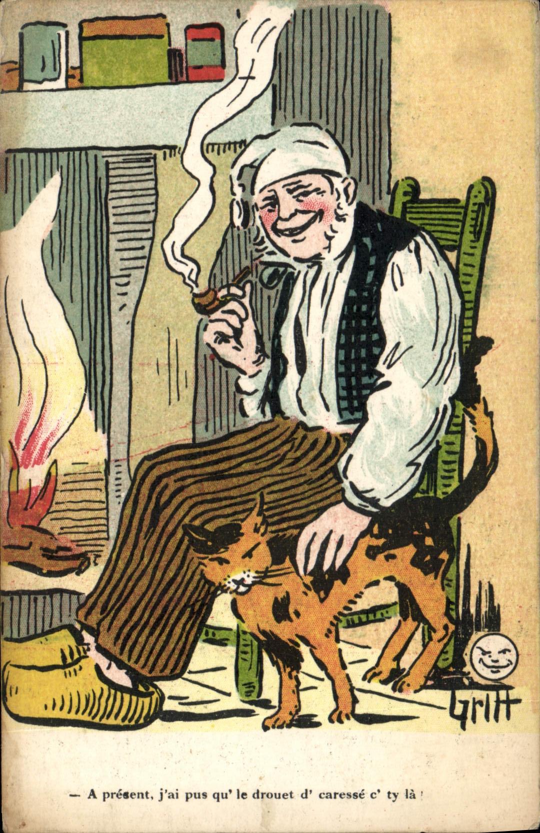 CPA Fantaisie Illustrateur Griff Chat Chaton