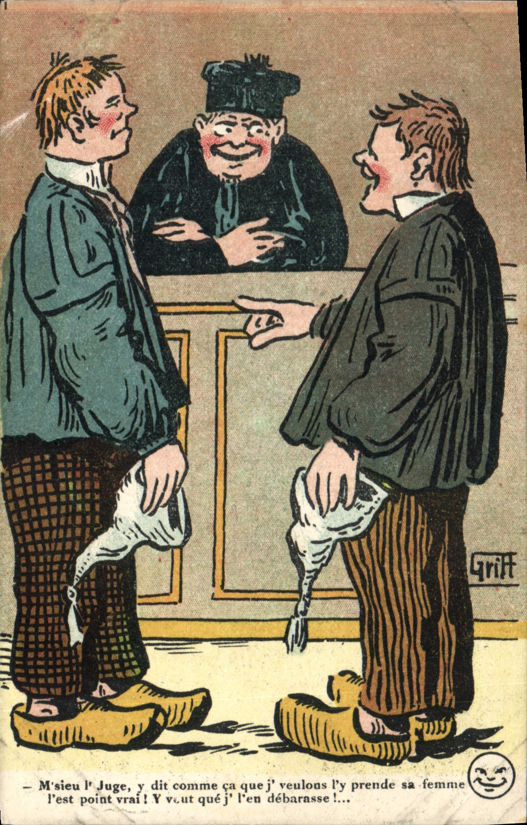 CPA Fantaisie Illustrateur Griff Juge