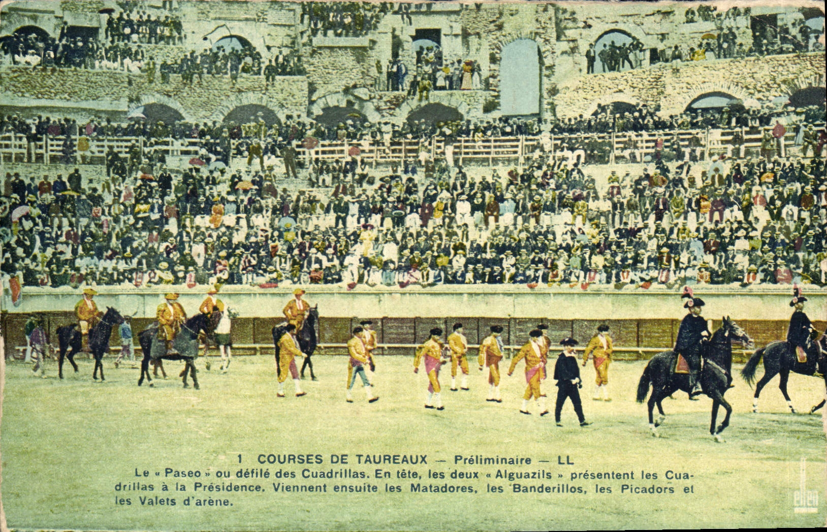 CPA Corrida Course de taureaux Preliminaire 