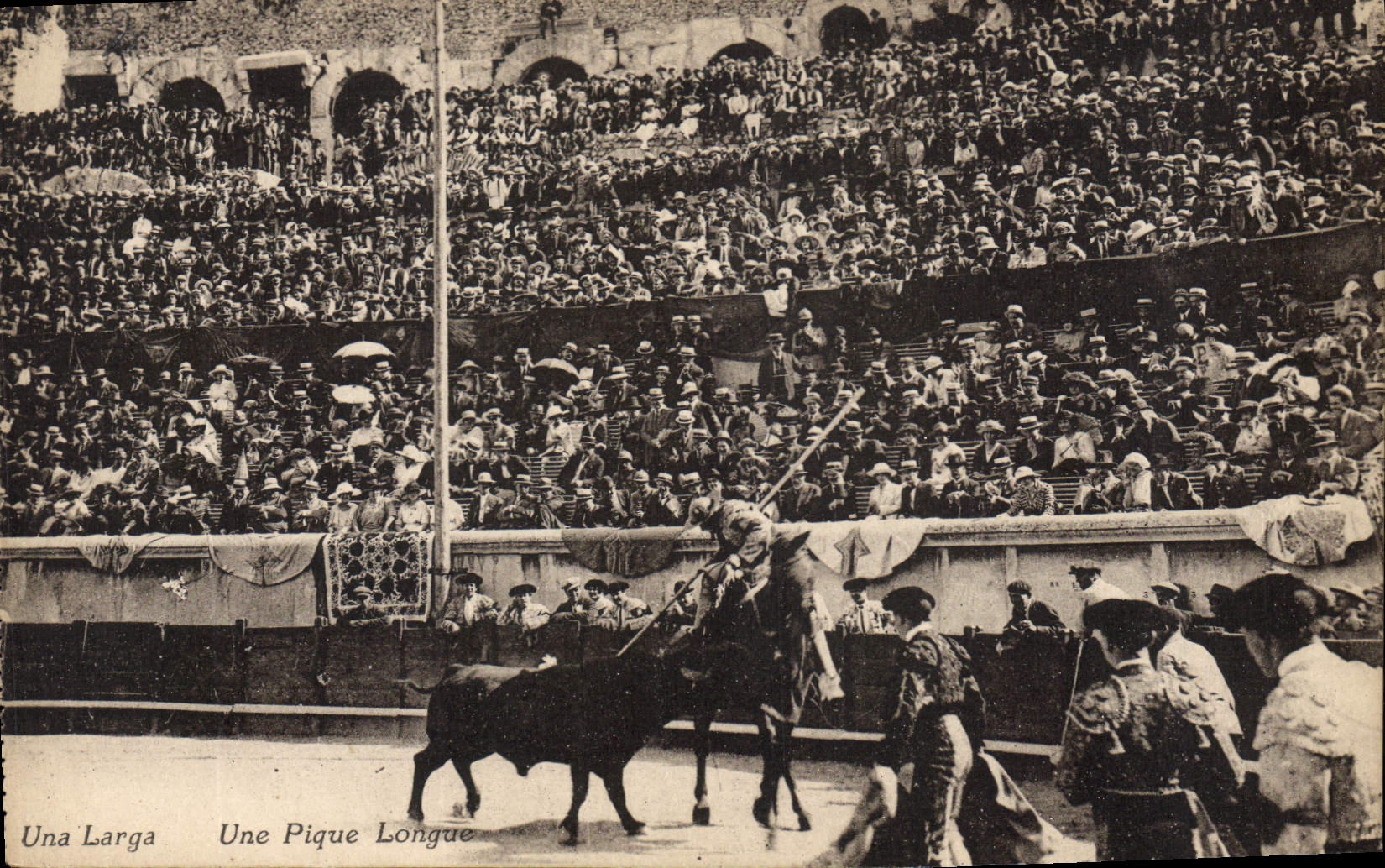 Postal Corrida Corrida de toros una clavija larga
