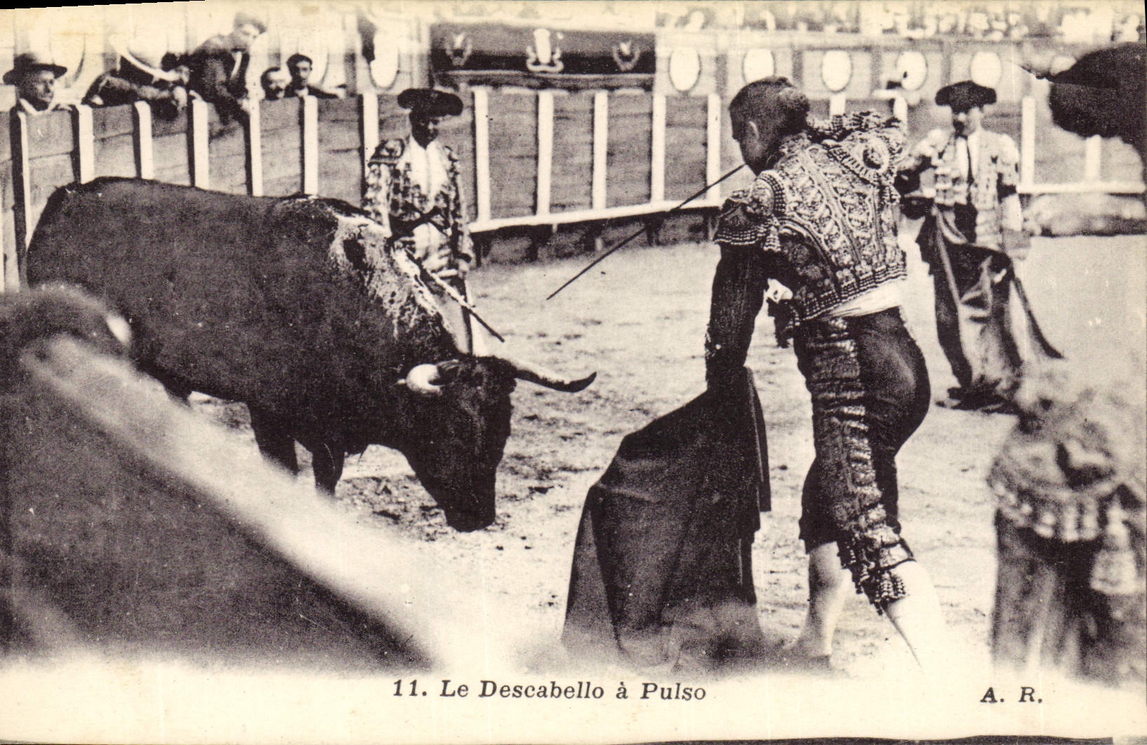 CPA Corrida Course de taureaux La descabello a Pulso