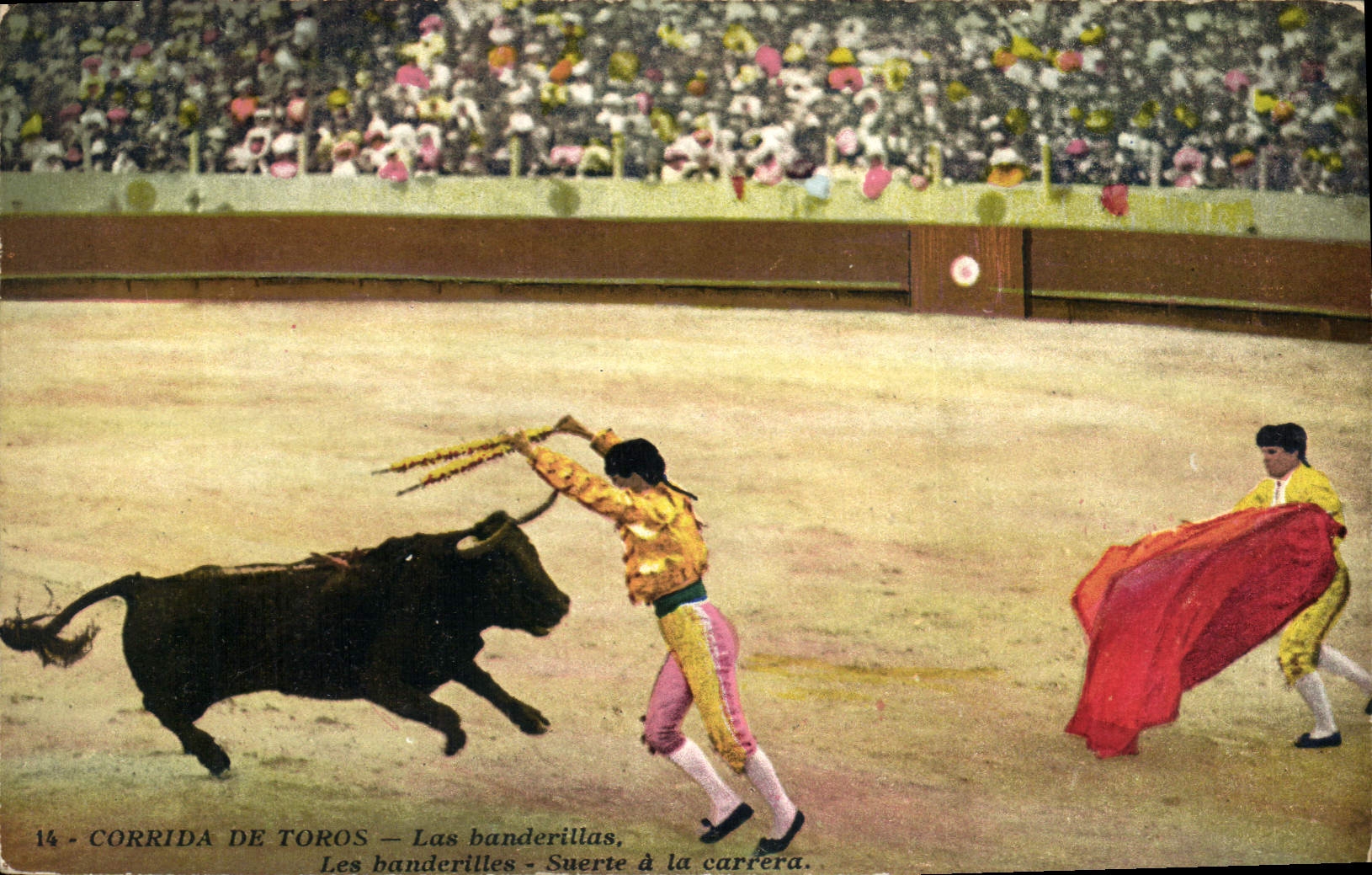 Postal Corrida Corrida de toros Cansados banderillas