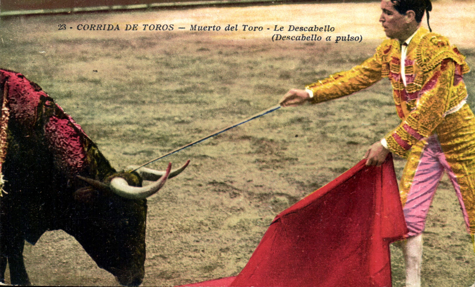 CPA Corrida Course de taureaux Muerto del toro La descabello