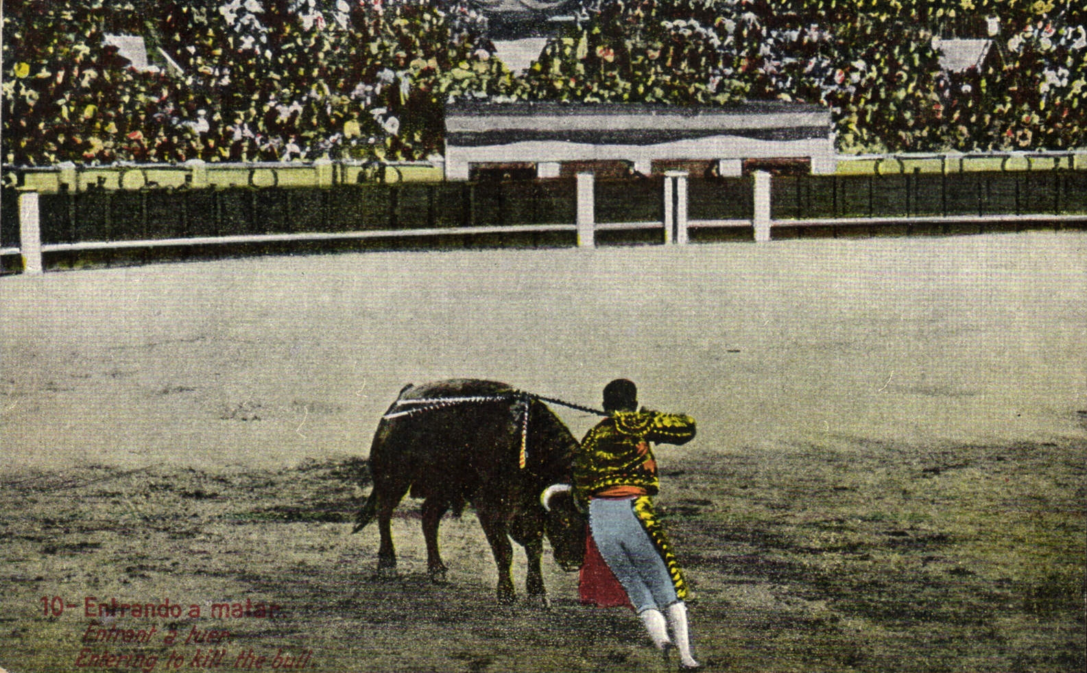 CPA Corrida Course de taureaux Entrando a matar