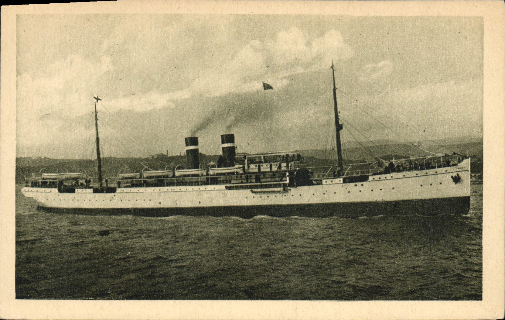 CPA Bateau Paquebot Fabre Line SS Roma