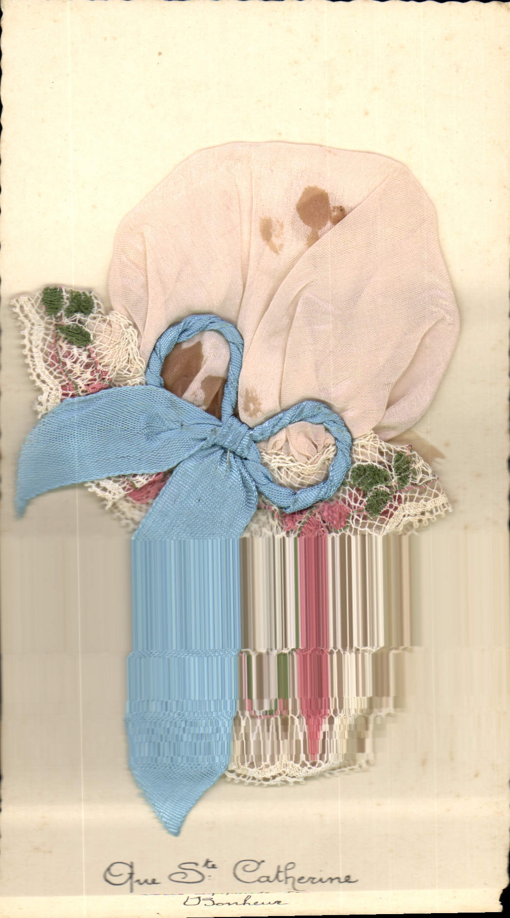 CPA Fantaisie Brodee Bonnet Ste Catherine 