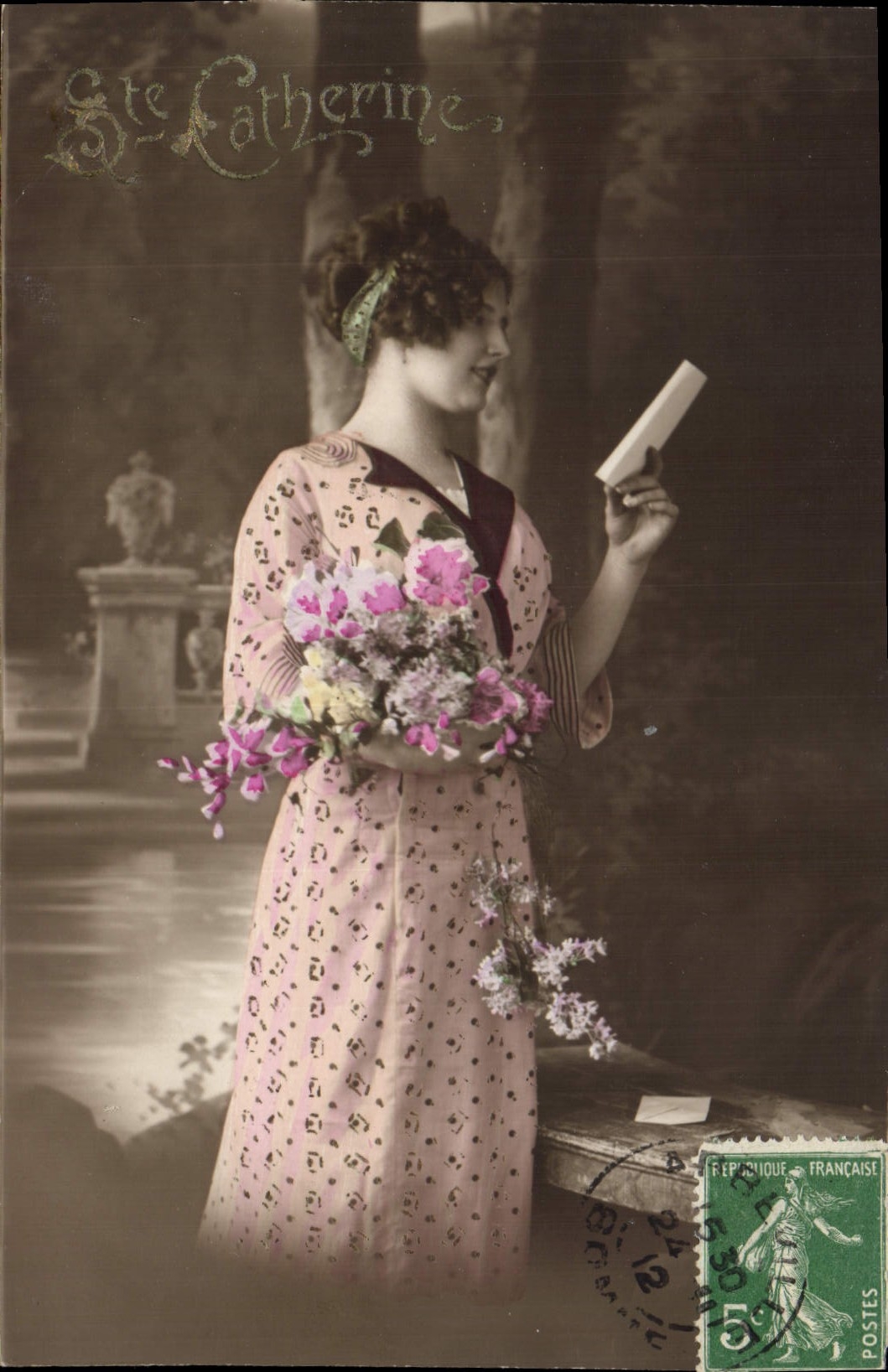 Vintage Postcard Fantasy Woman co. Catherine