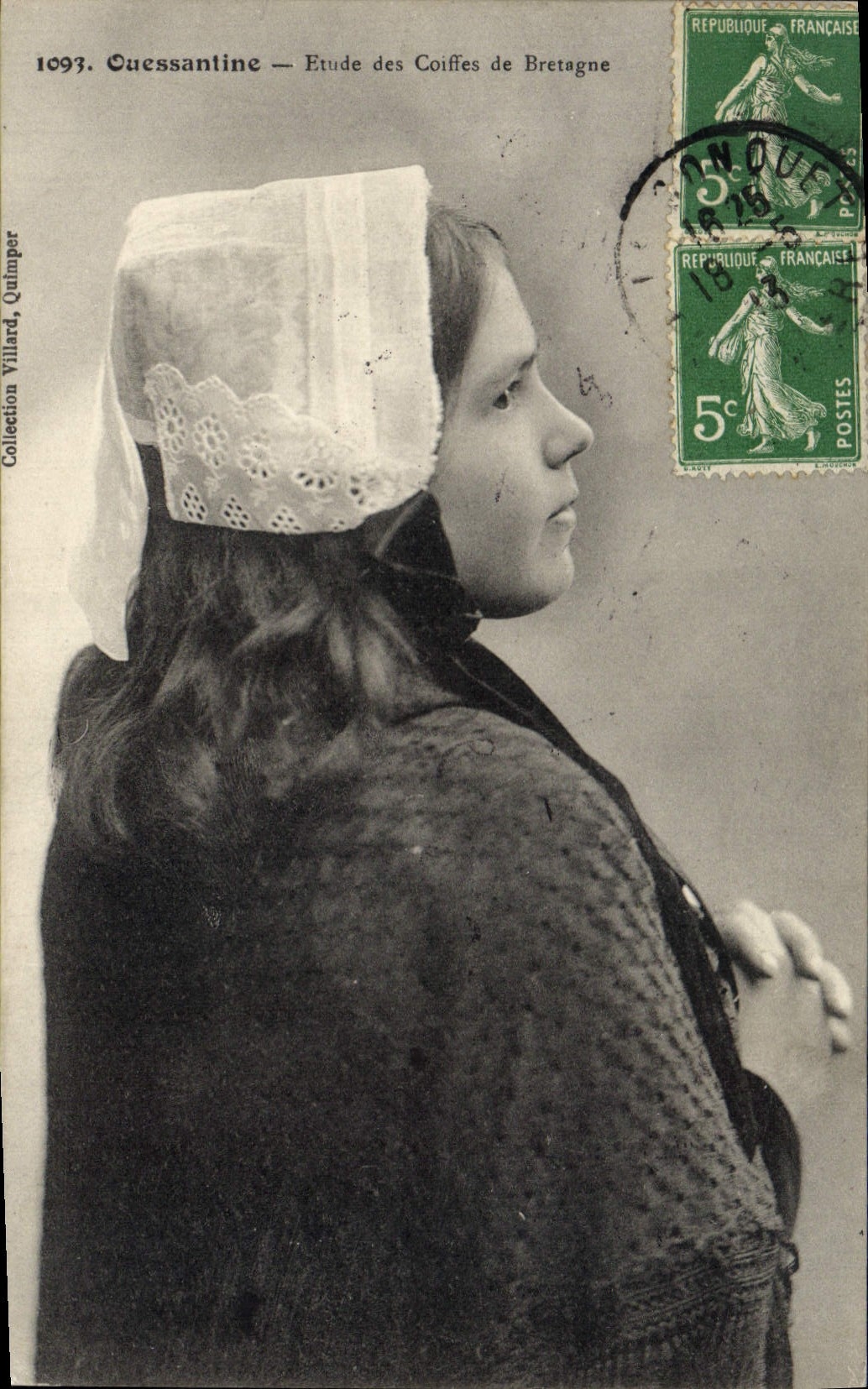 CPA Folklore Ouessantine 