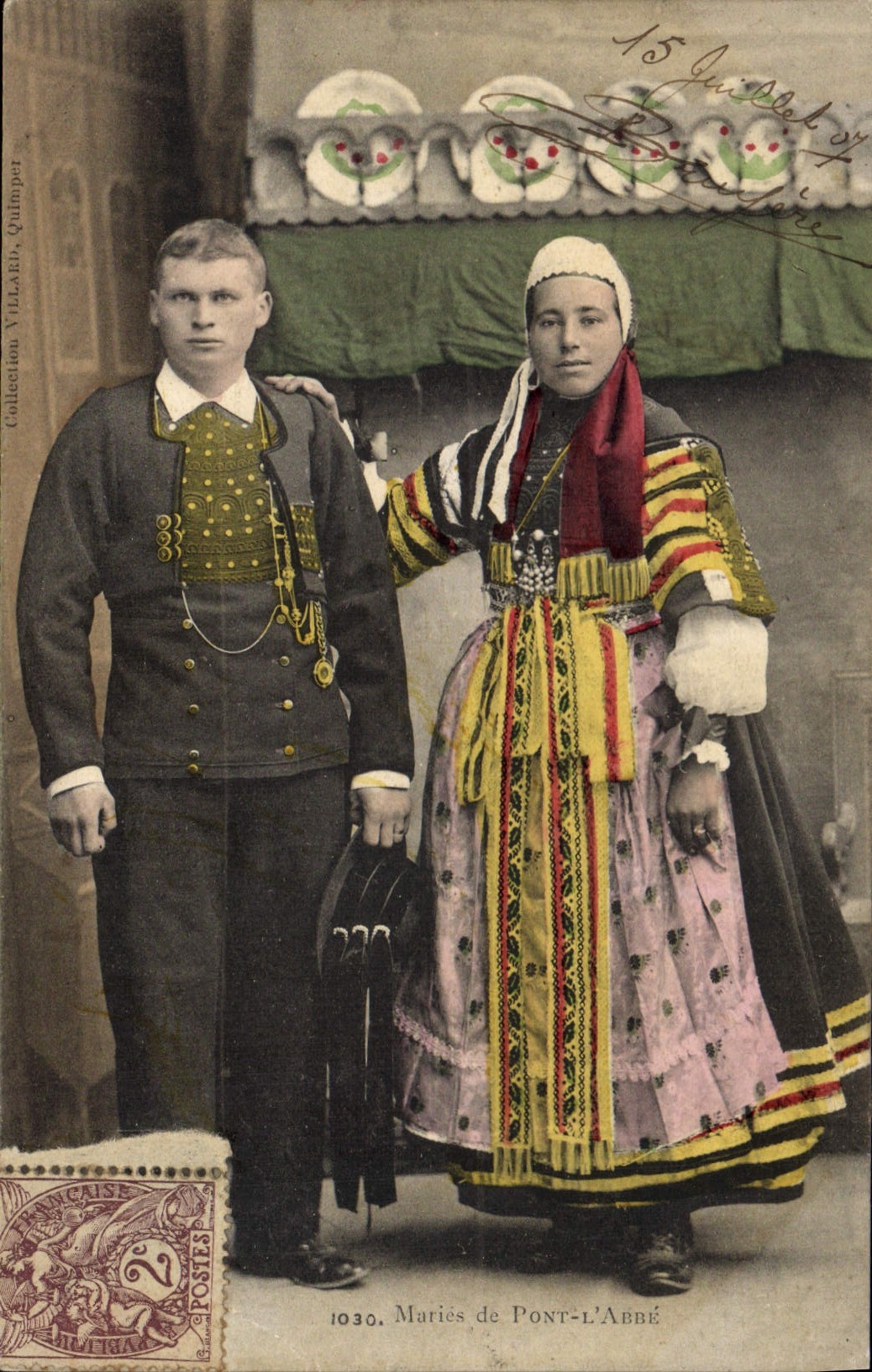 CPA Folklore Maries de Pont L'Abbe Mariage 