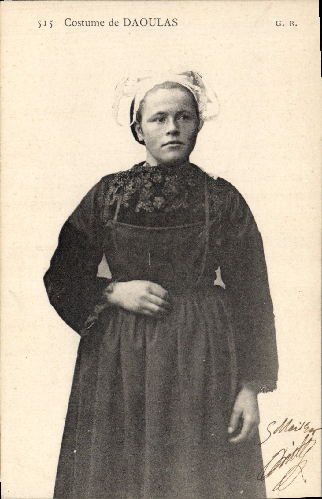 CPA Folklore Costume de Daoulas 