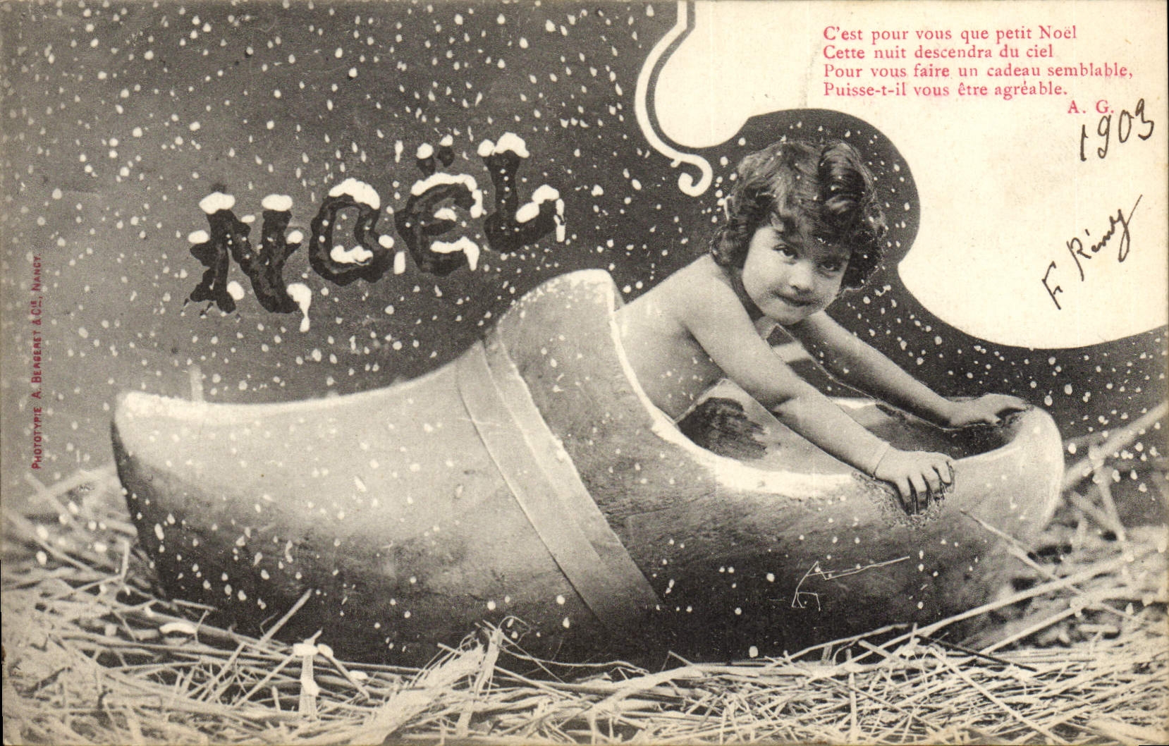 CPA Sabot Fantaisie Enfant 