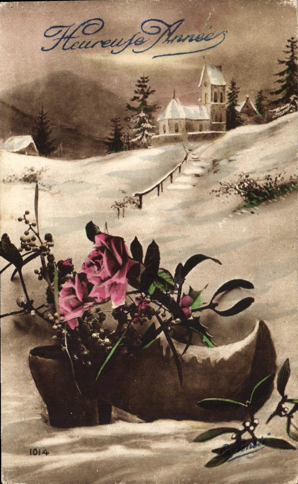 CPA Sabot Fantaisie Fleurs 