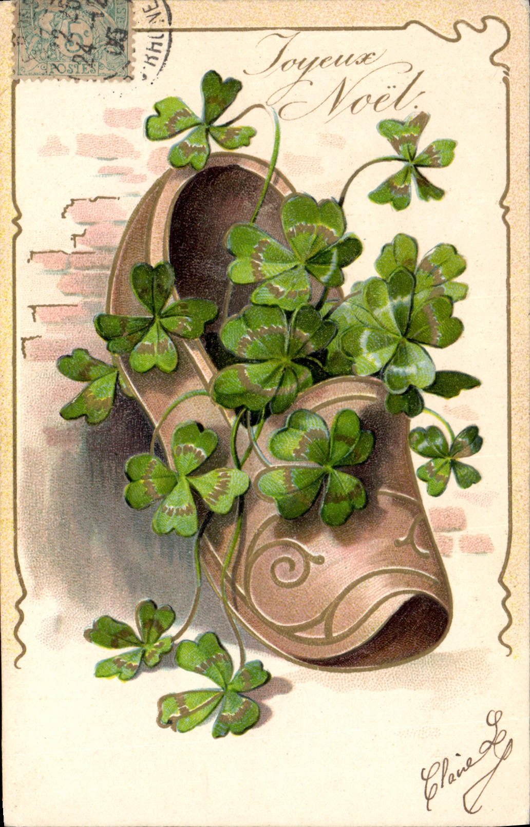 CPA Pantoufle Fantaisie Trefles 