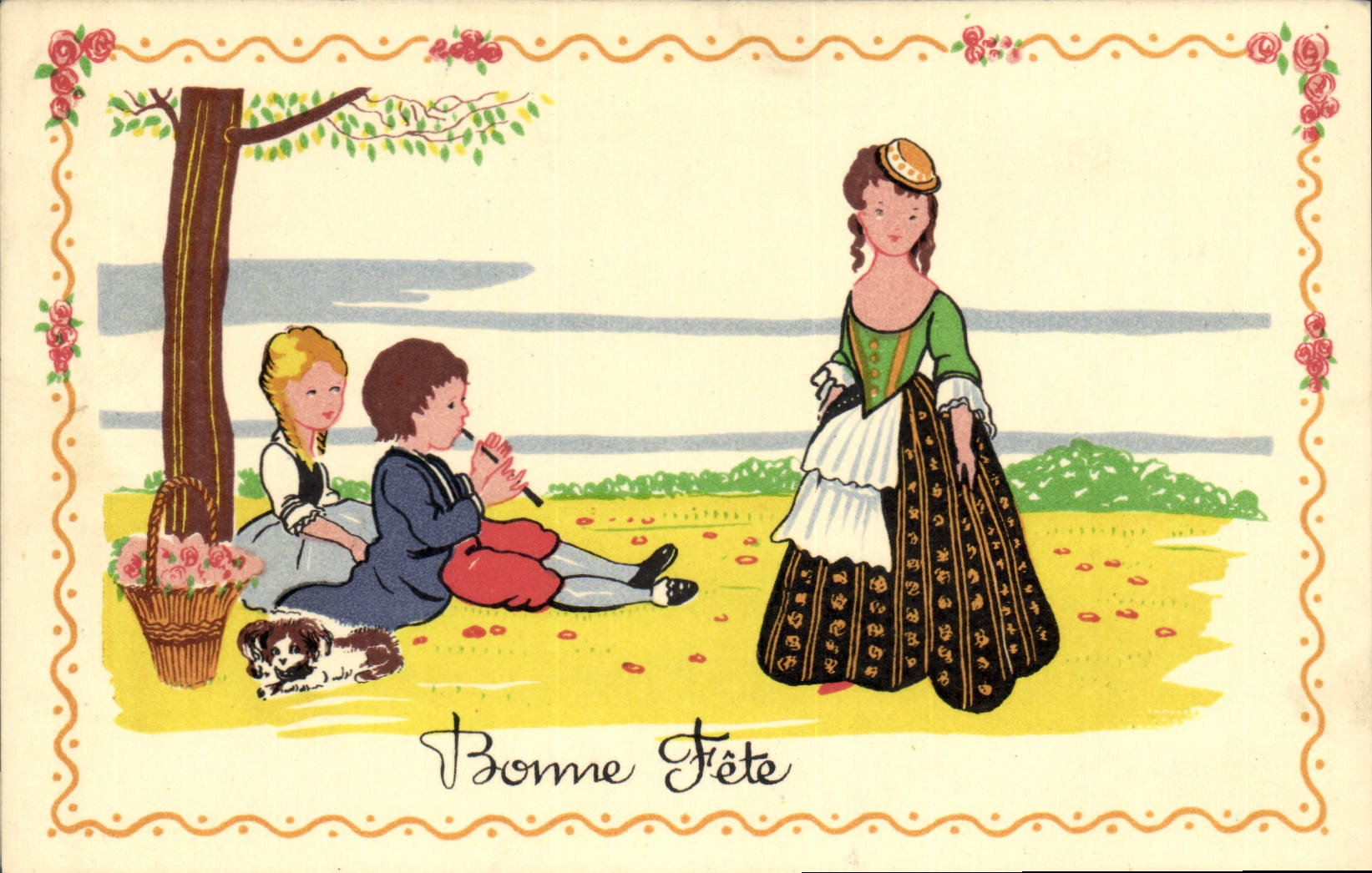 CPA Fantaisie Illustrateur Enfants Bonne fete 