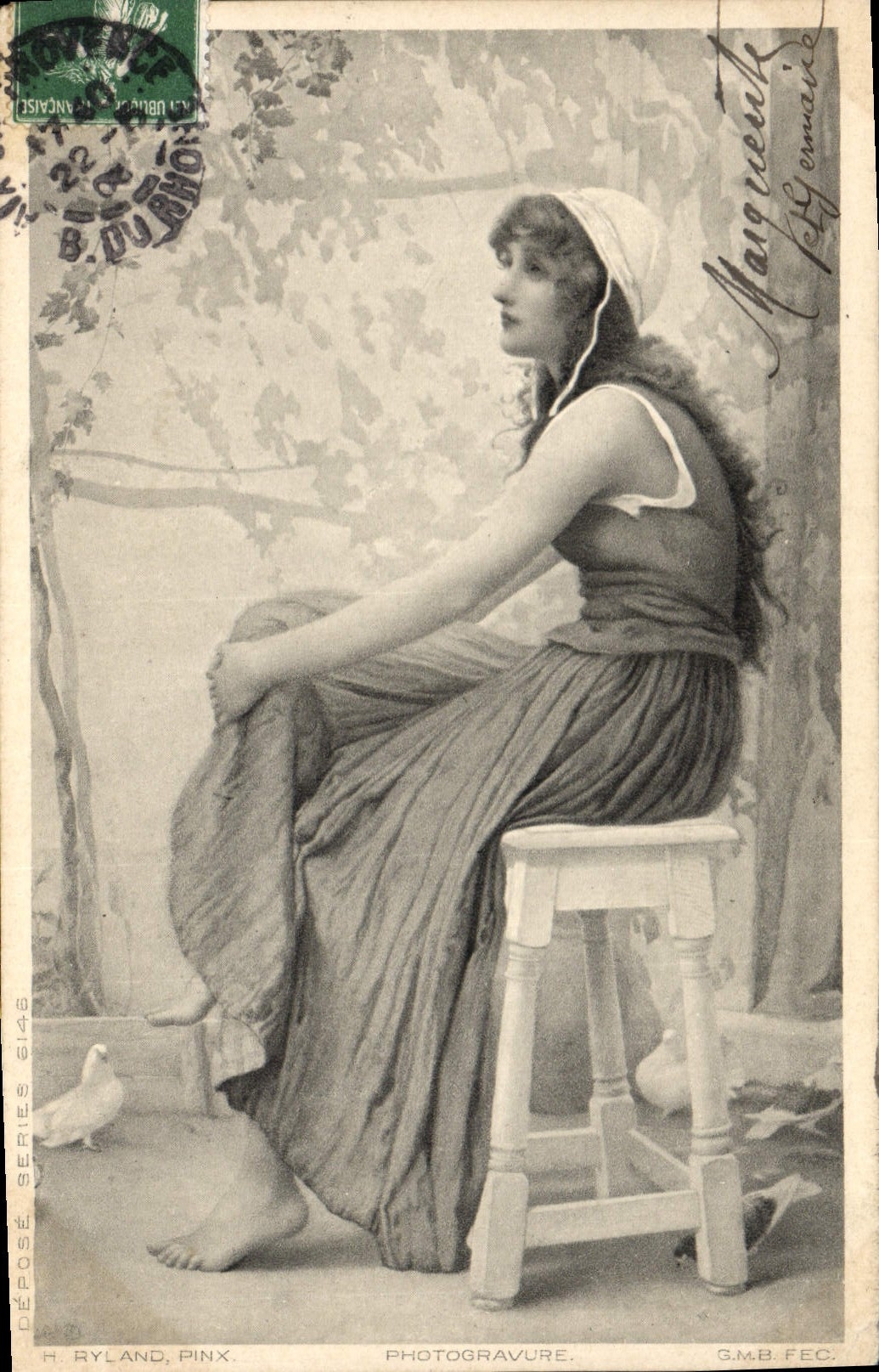 CPA Fantaisie Illustrateur Femme 