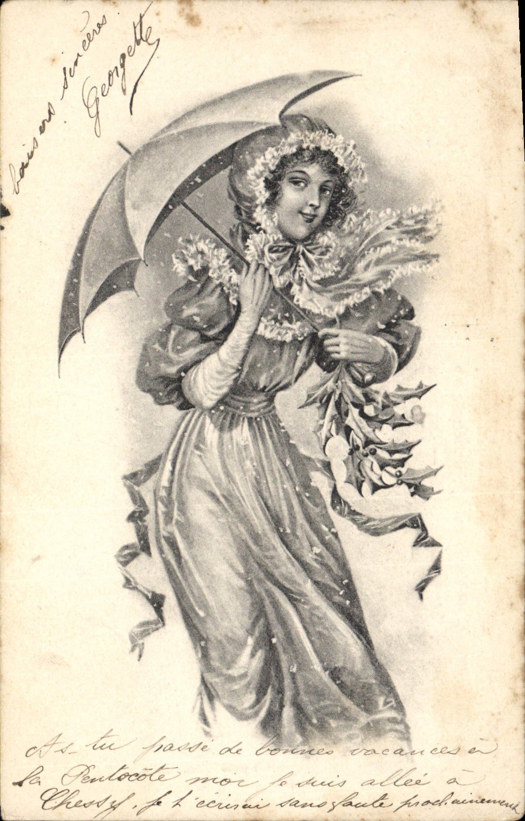 CPA Fantaisie Illustrateur Femme 