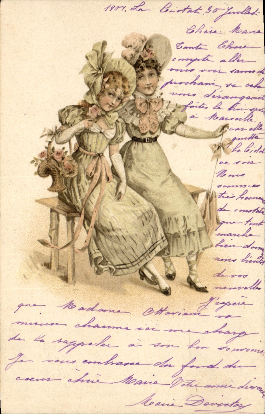 CPA Fantaisie Illustrateur Femmes 