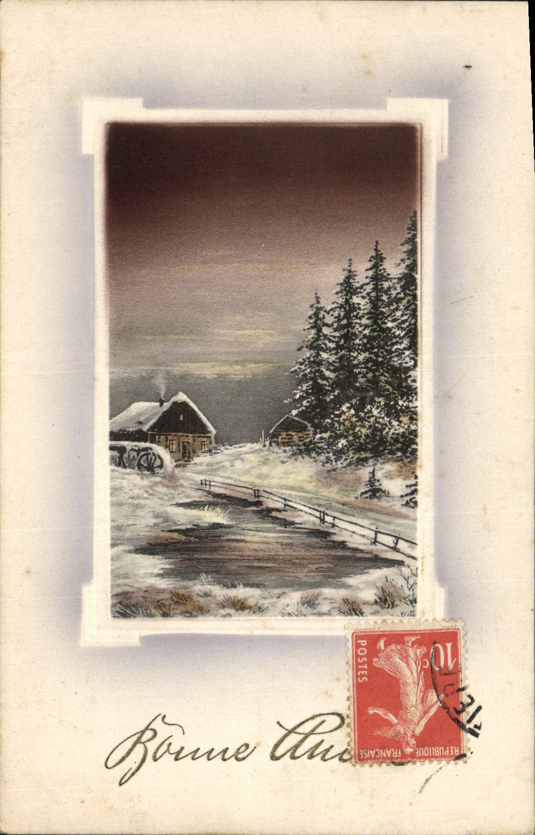 CPA Fantaisie Illustrateur Bonne annee 