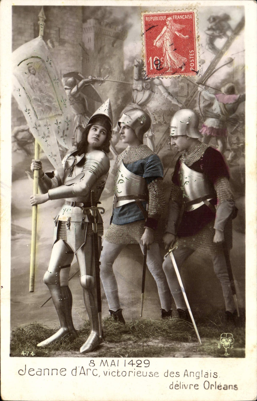 CPA Jeanne d'Arc victorieuse des Anglais 