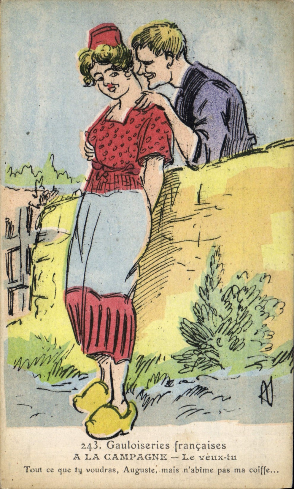 CPA Fantaisie Illustrateur Gauloiseries francaises 