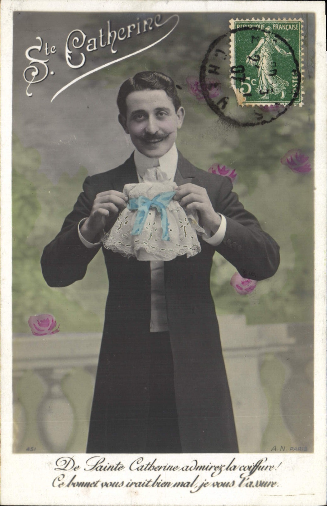 Vintage Postcard Fantasy co. Catherine Homme