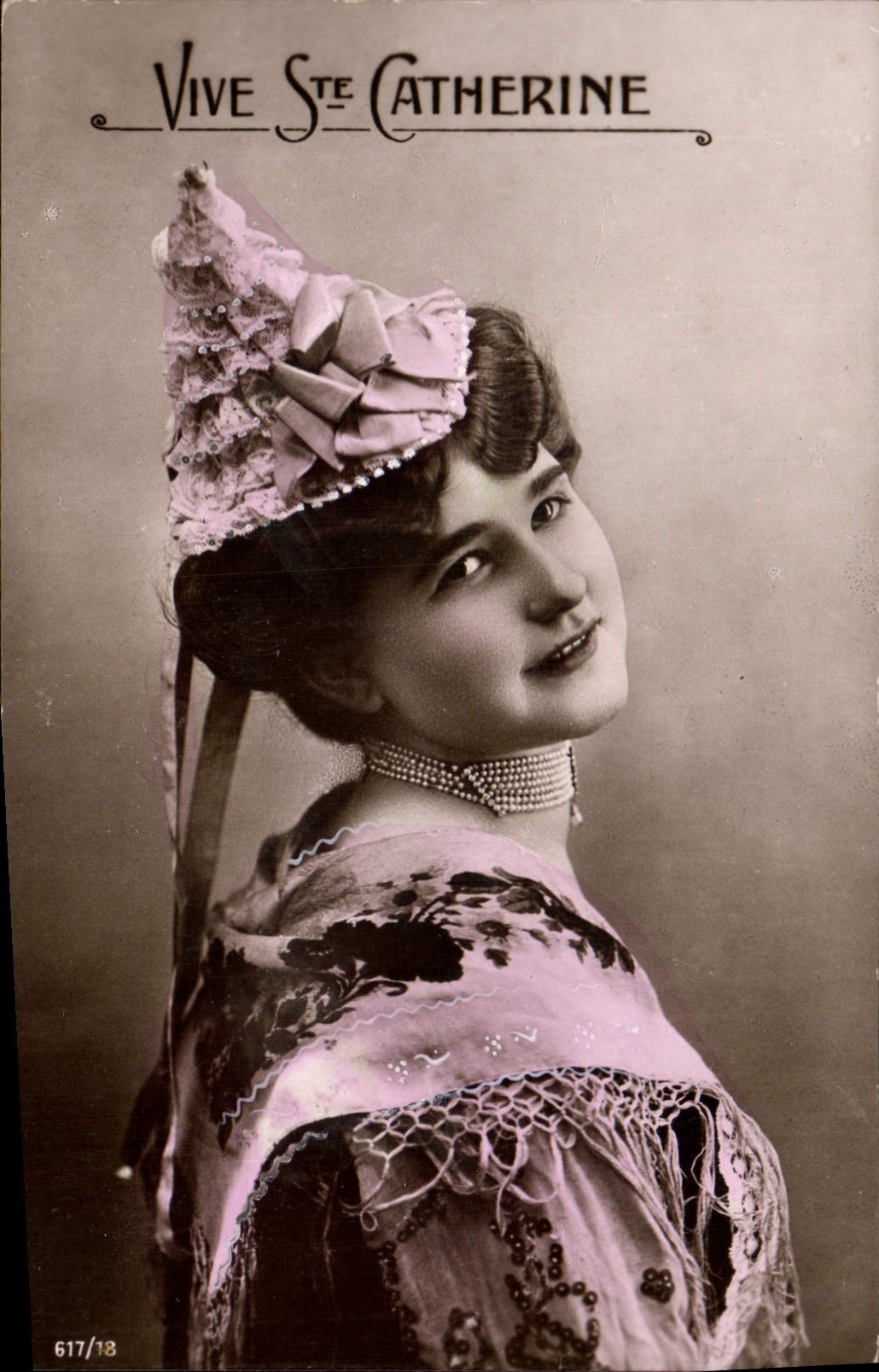 Vintage Postcard Fantasy co. Catherine Femme Woman